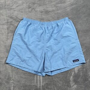 Patagonia Mens Size Large Baggies Shorts 4 Inch Lined Lago Blue 57022